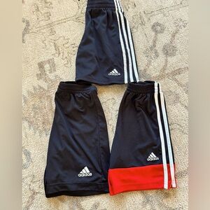 Lot of 3 boys Adidas shorts size 7/8